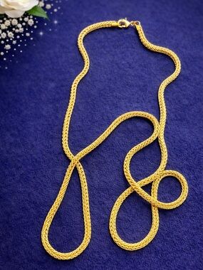 Men's Stainless Steel Yellow IP Plated Necklace - 36 in